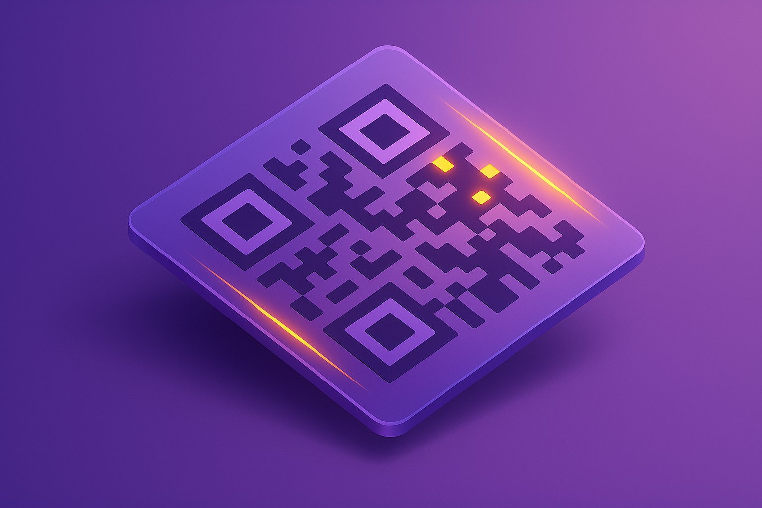 Stylized QR code illustration